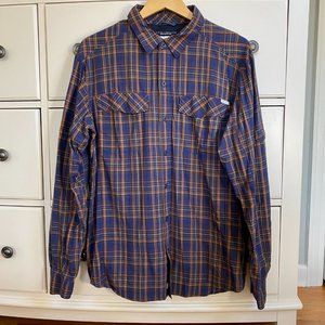 Columbia Men's Plaid Long Sleeve Button Down Shirt